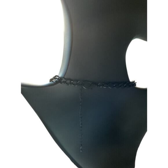 Bold Statement Multicolor Jewel & Chain Fringe Necklace - Picture 4 of 4